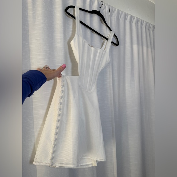 Sabo Skirt White Corset Cutout Mini Dress Festival Outfit | NWT Size XXS - Picture 4 of 12